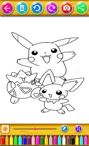 Coloring Pika Pika Screen 3