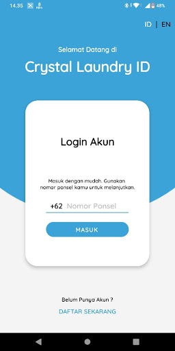 Crystal Laundry ID Screen 2