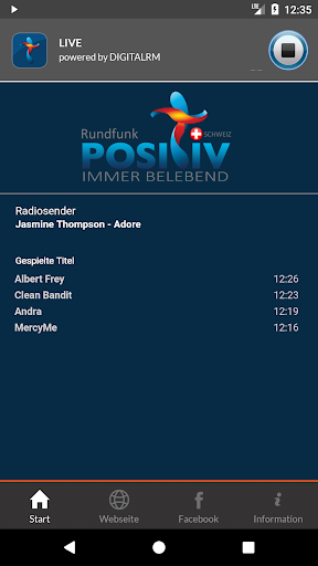 Android application Rundfunk Positiv Schweiz screenshort