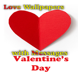 Love Wallpapers with Messages, Valentine's Day SMS icon