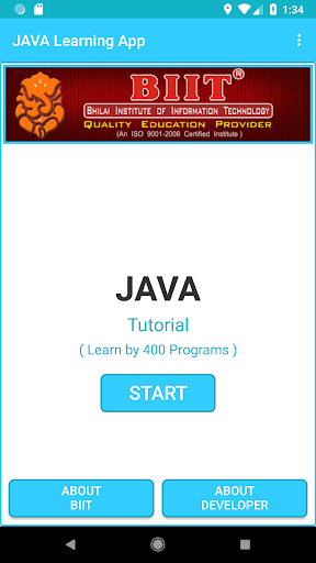 Android application JAVA Training App-400 Programs screenshort