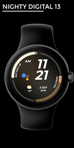 Android application Nighty Digital 13 - watch face screenshort