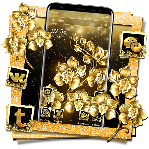 Luxury Gold Flower Theme logo