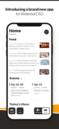 Android application Winterset School District screenshort