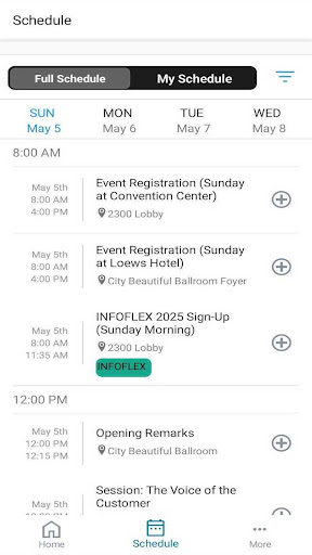 FTA Event App Screen 2