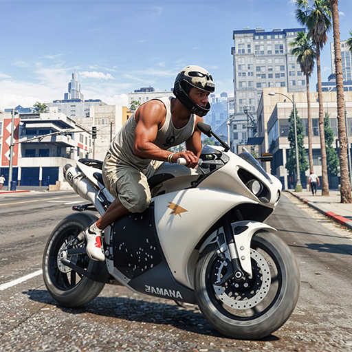 Real Bike Driving Racing Games Logo