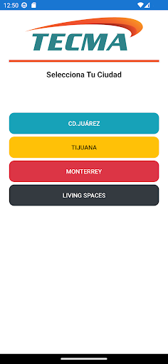 Android application Tecma Móvil screenshort