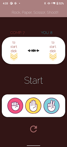 Rock, Paper, Scissors Screen 2