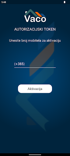 Android application Vaco Token screenshort