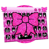 Pink Glitter Bow Keyboard Theme icon