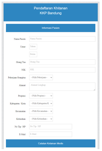 Android application Klinik Khitanan Paramedika screenshort