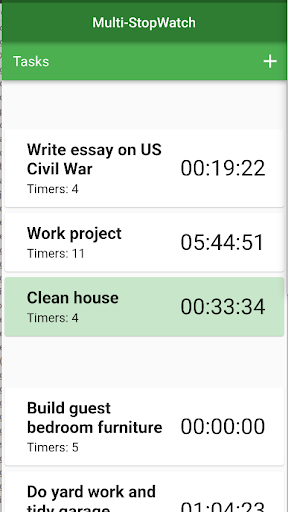 Multi-StopWatch Screen 3