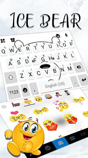 Cute Bear2 Keyboard Theme Screen 3