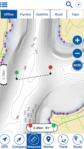 Android application Keuka Lamoka Waneta NY Charts screenshort