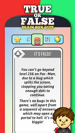 Brain Box Quiz: True Or False Screen 2