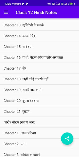 Class 12 Hindi Notes Screen 3