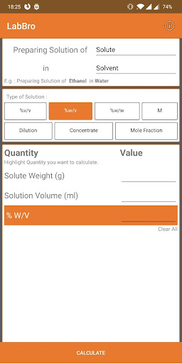 LabBro - Solution Calculator Screen 3