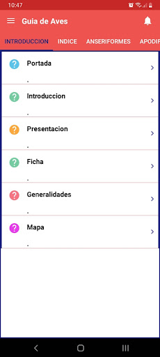 Guia de Aves Screen 2