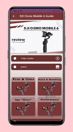Android application DJI Osmo Mobile 6 Guide screenshort