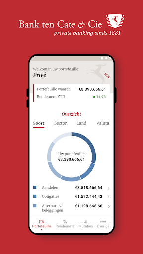 Android application Bank ten Cate & Cie App screenshort