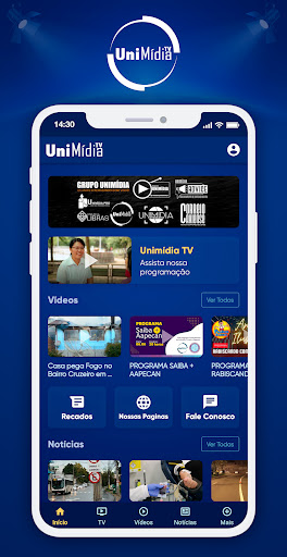 Android application UniMídia TV screenshort