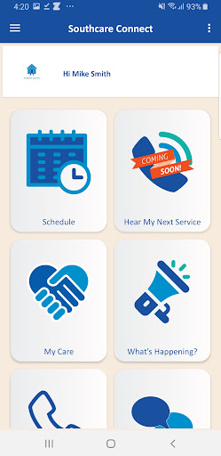 Southcare Connect Screen 2