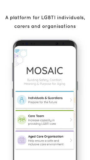 Android application Mosaic - LGBTI aged care screenshort
