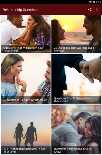 Android application RELATIONSHIP QUESTIONS screenshort