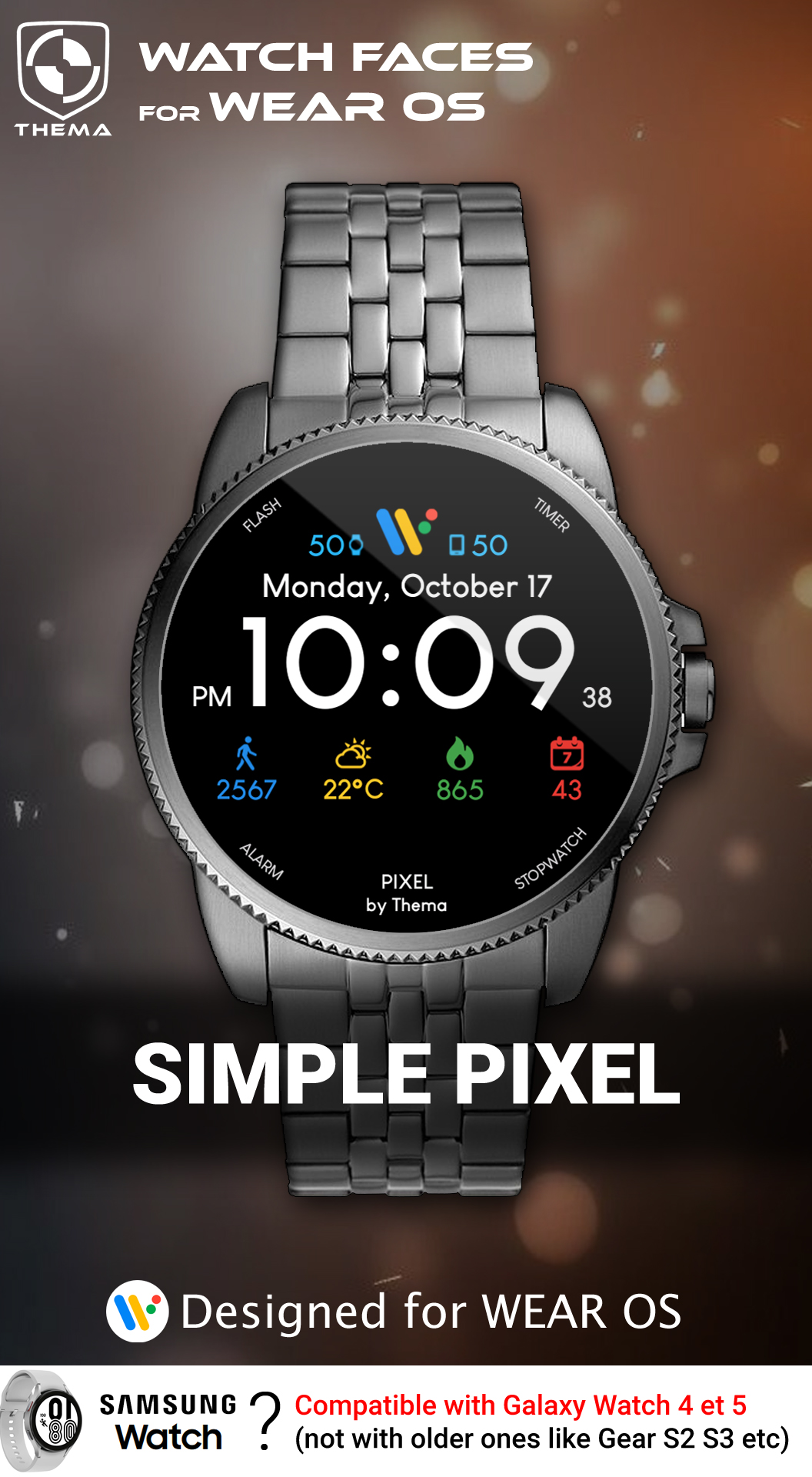 Simple Pixel Watch Face