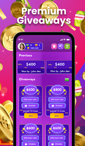 Screenshot of Scratch app - Money rewards!