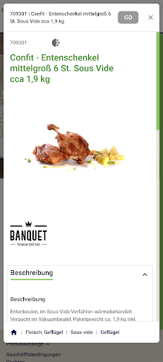 Android application meinBidfood.cz screenshort