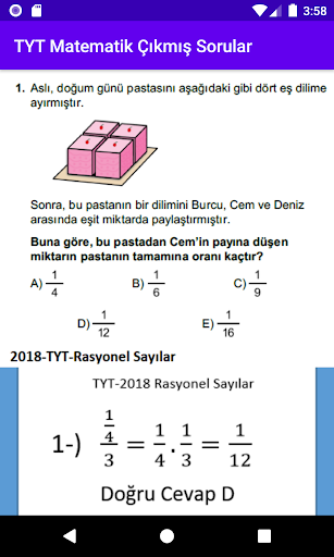 TYT Matematik çıkmış sorular Screen 3