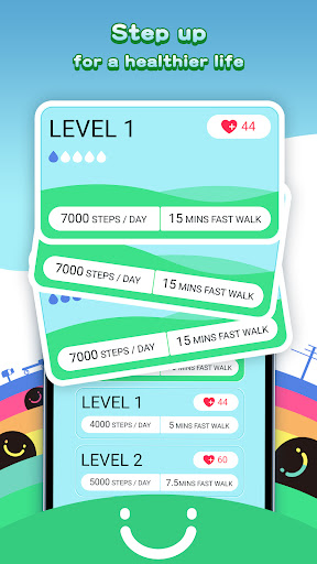 Android application Walking For Rice screenshort