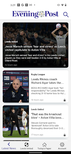 Android application Yorkshire Evening Post Paper screenshort