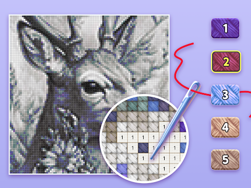 Cross Stitch: Color by Number - Puzzle - games