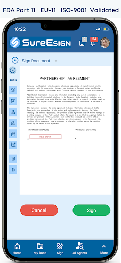 Android application SureEsign screenshort