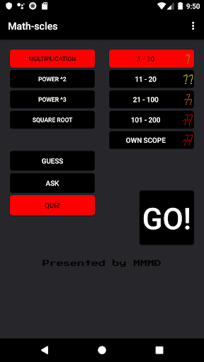 Android application MMMD's Fun with Math screenshort