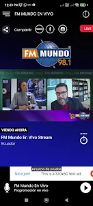 FM mundo Ecuador en vivo  98.1