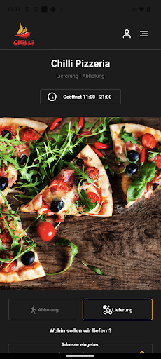 Android application Chilli Pizzeria screenshort