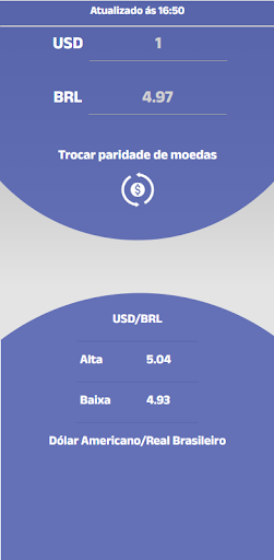 Android application Cotação e Conversor de Moedas screenshort