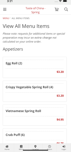 Taste of China - Spring Order Screen 2