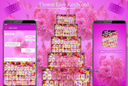 Android application Flower Live Keyboard screenshort