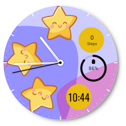 Colorful Samsung watch face logo