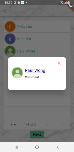 Comment Lottery Screen 3