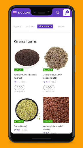 Dollar Kirana: Grocery App Screen 2