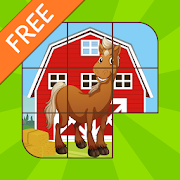Kids Horses Slide Puzzle Free