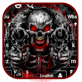 Red Blood Skull Guns Keyboard Theme icon
