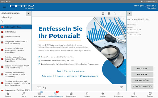 ONTIV Q.Doc Mobile Screen 3