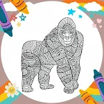 Cover Image of Descargar Coloring Book: Gorilla Mandala  APK