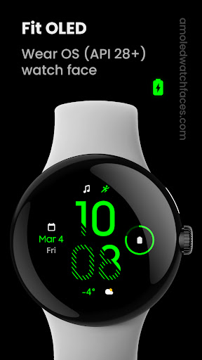 Android application Fit OLED: Watch face screenshort